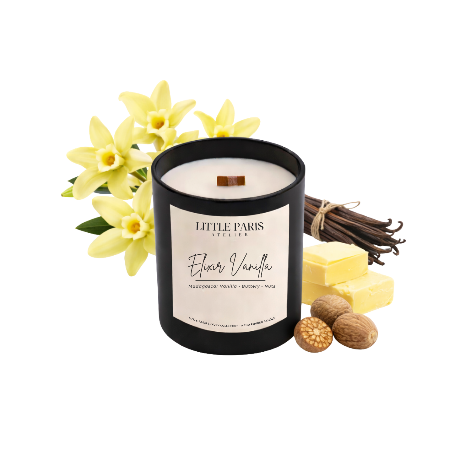 Elixir Vanilla Scented Candle - Madagascar Vanilla • Nutmeg • Butter