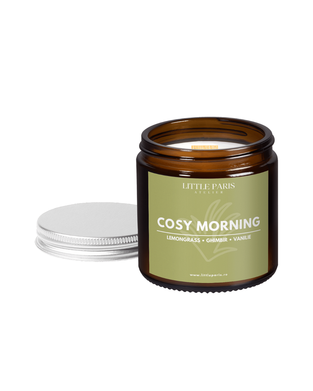 Amber Scented Candle - Cosy Morning - Lemongrass • Ginger • Vanilla