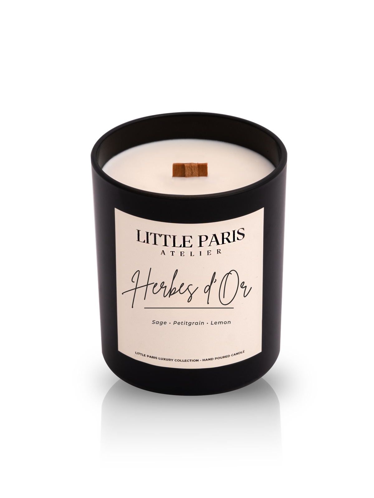 Herbes d'Or Scented Candle - Sage • Petitgrain • Lemon - Little Paris Atelier