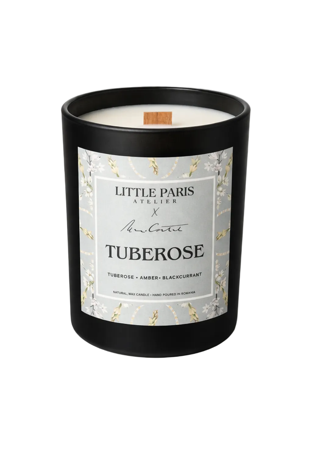Lumânare parfumată Tuberose - Tuberoze • Coacaze Negre • Ambra - Little Paris Atelier