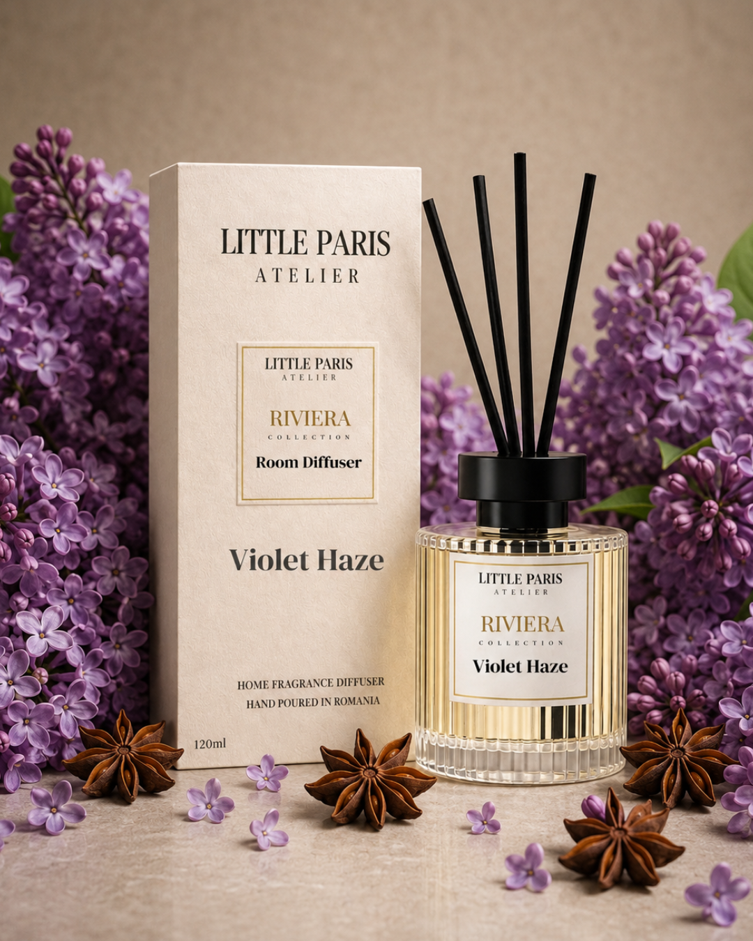 Difuzor de camera Violet Haze - Liliac • Anason • Violete - Little Paris Atelier