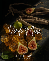 Verde Mare Scented Candle - Amber • Fig • Vetiver - Little Paris Atelier